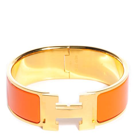 bracelet hermes femme orange|hermes clic clac orange.